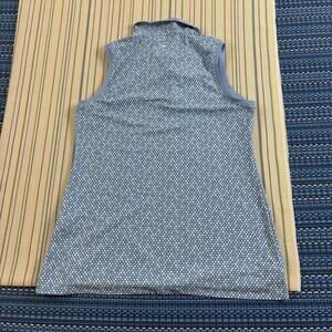 Peter Millar Polo Shirt Womens Medium Blue Polka Dot Sleeveless Golf Top EC